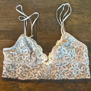 Aerie Light Gray Lace Bralette